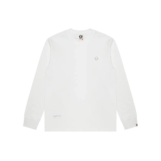 AAPE-Moonface-Logo-Long-Sleeve-Tee-‘White’-1
