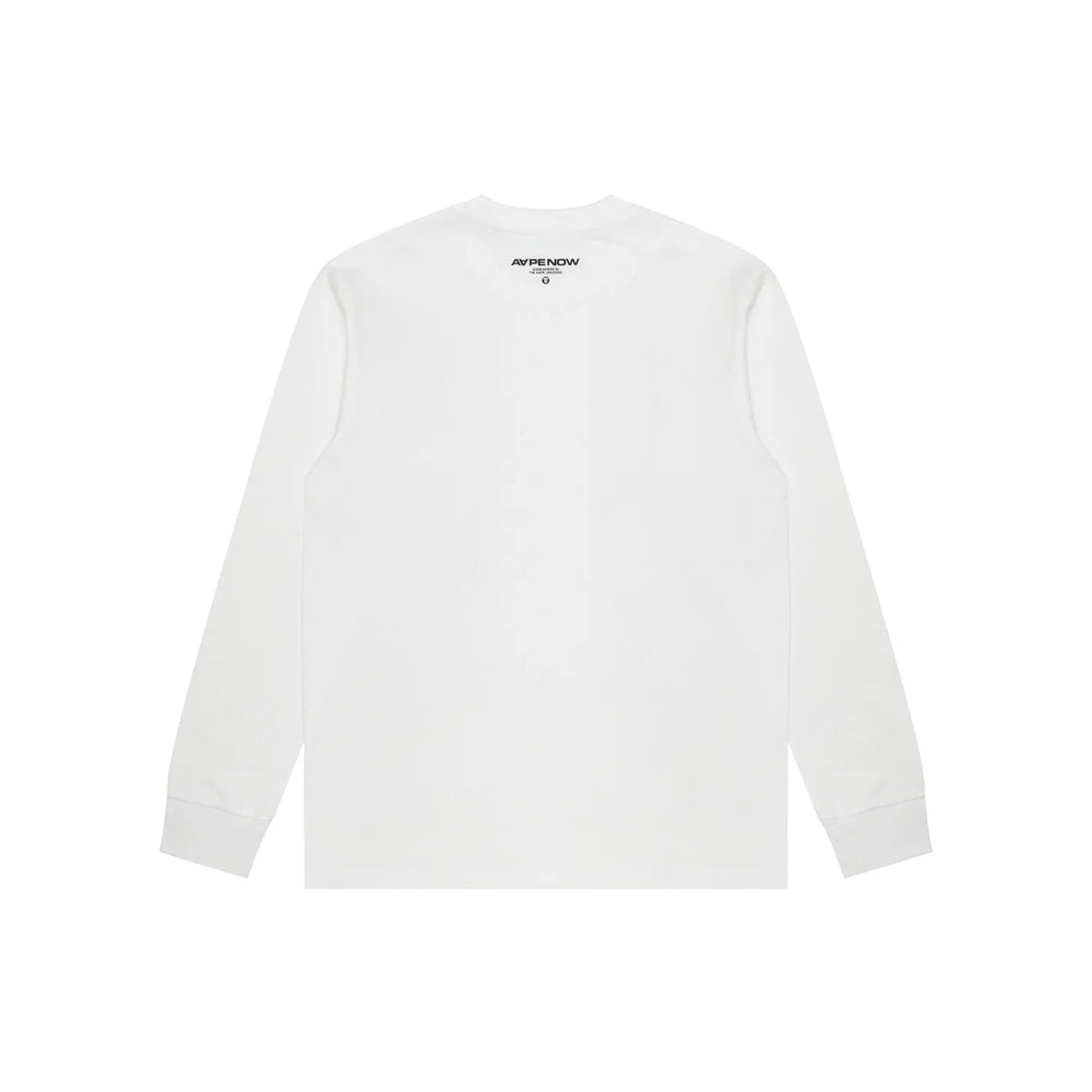 AAPE-Moonface-Logo-Long-Sleeve-Tee-‘White’-2