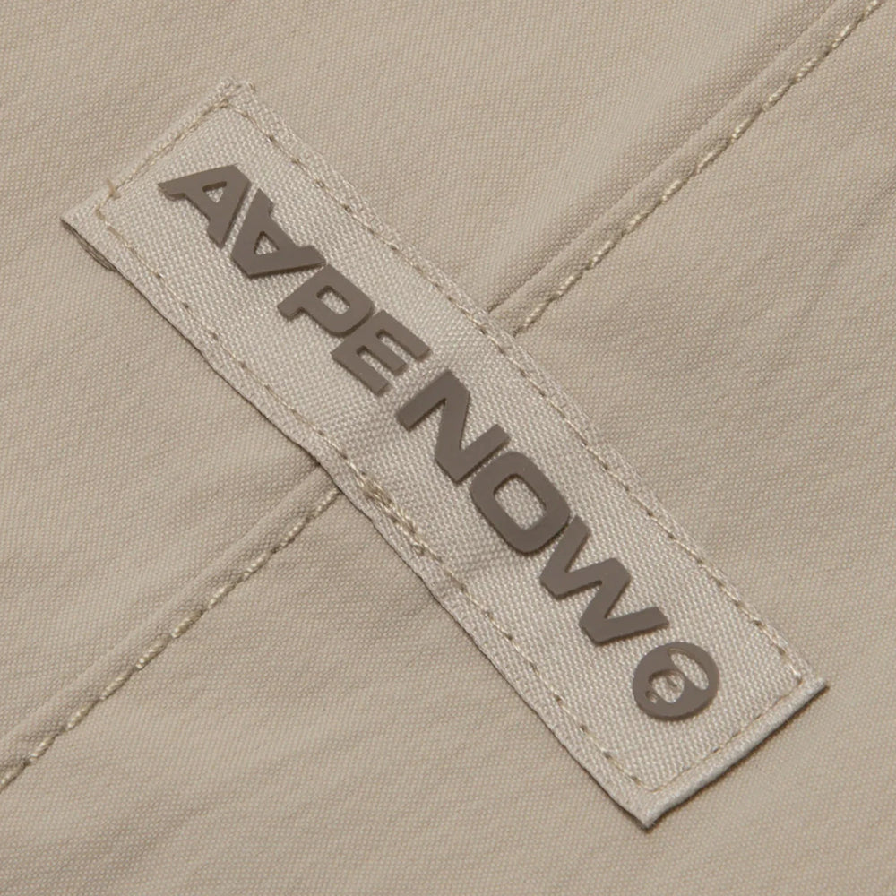 AAPE-Moonface-Patch-Nylon-Pants-‘Beige-Grey’-5