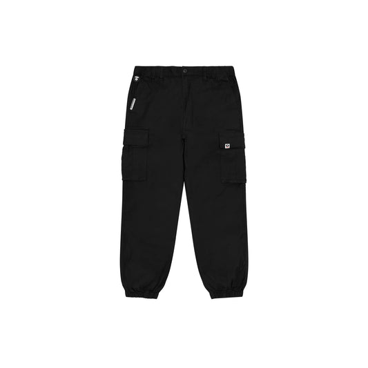 AAPE-NOW-Moonface-Logo-Cargo-Pants-‘Black’-1