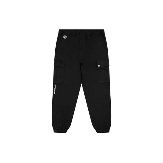 AAPE-NOW-Moonface-Logo-Cotton-Woven-Pants-‘Black’-1