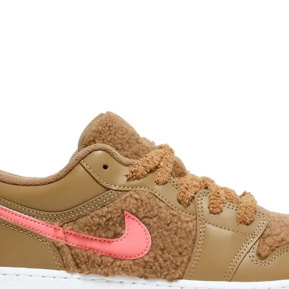 Air-Jordan-1-Low-Utility-‘Teddy-Bear’-GS-(2021)-side-close-up