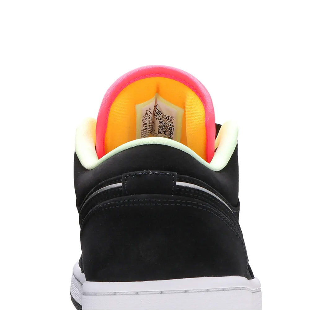Air-Jordan-1-Low-‘Black-Aurora-Green-Laser-Orange’-(2020)-back-close-up