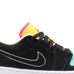 Air-Jordan-1-Low-‘Black-Aurora-Green-Laser-Orange’-(2020)-side-close-up