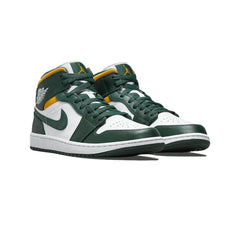 Air-Jordan-1-Mid-‘Green-&-Gold’-front-side