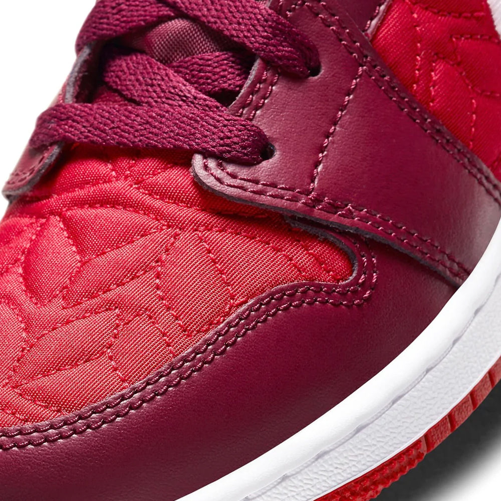 Air-Jordan-1-Mid-‘Red-Quilt’-GS-toe-close-up