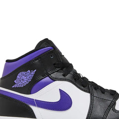 Air-Jordan-1-Mid-‘White-Black-Purple’-(2022)-side-close-up