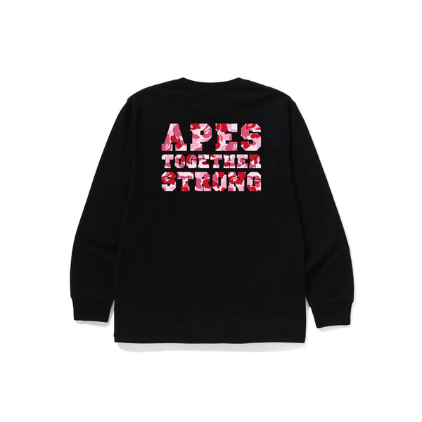 BAPE ABC Camo College ATS LS Tee 'Black / Pink' (2026)
