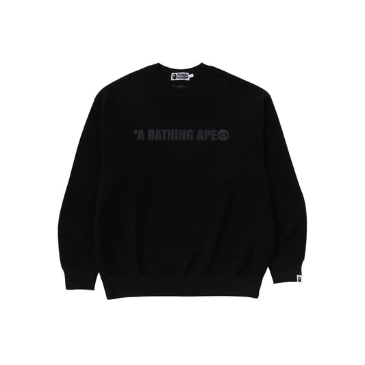 BAPE-Logo-Relaxed-Fit-Crewneck-Sweatshirt-‘Black’-