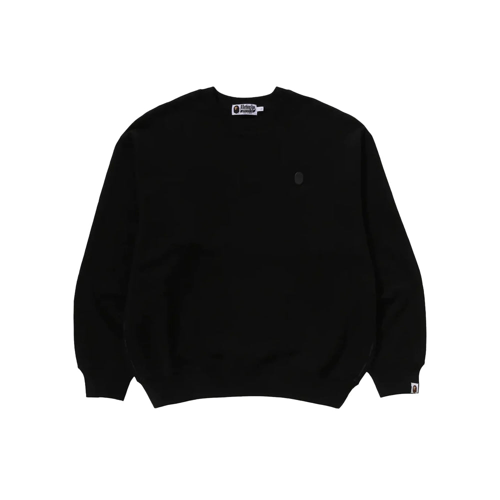 BAPE-One-Point-Relaxed-Fit-Crewneck-Sweatshirt-Black-1