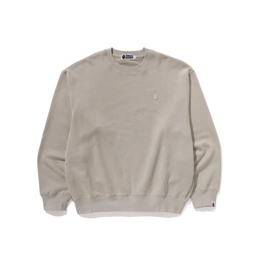 BAPE-One-Point-Relaxed-Fit-Crewneck-Sweatshirt-‘Beige’-1