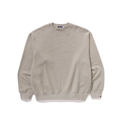 BAPE-One-Point-Relaxed-Fit-Crewneck-Sweatshirt-‘Beige’-1