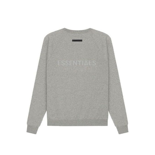 ESSENTIALS Pull Over Crewneck 'Dark Heather Oatmeal' SS21