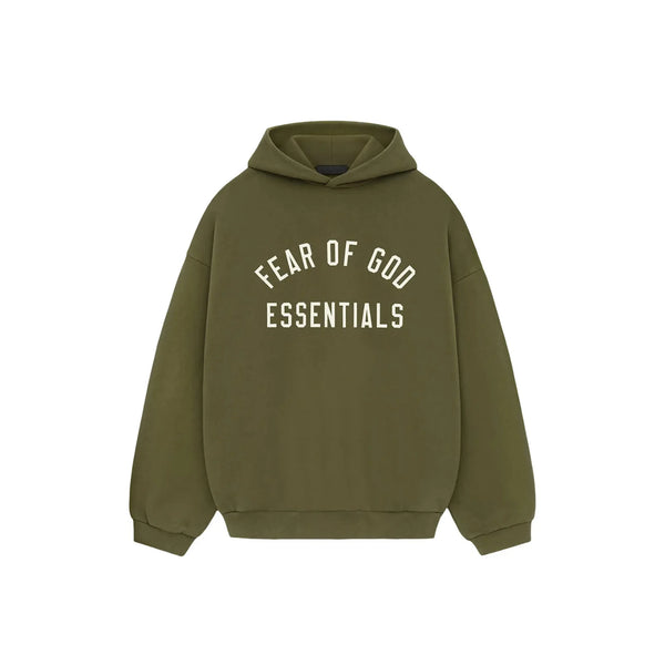 Fear of God Essentials Fleece Hoodie 'Military' (2024)