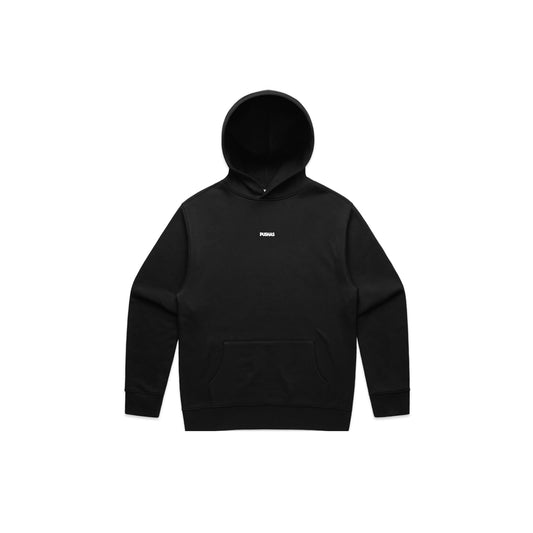 PUSHAS Relaxed EMB Hoodie 'Black' (2025)
