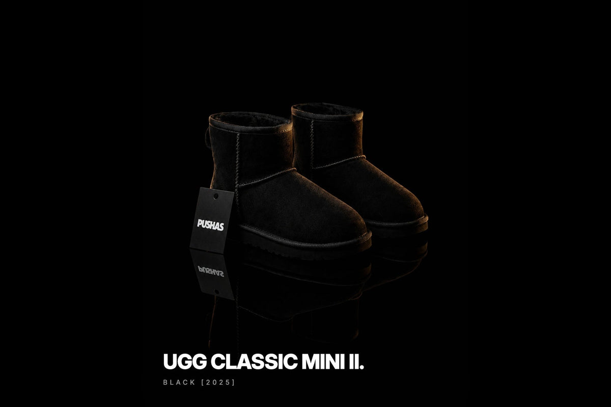 UGG Classic Mini II 'Black' photographed by PUSHAS