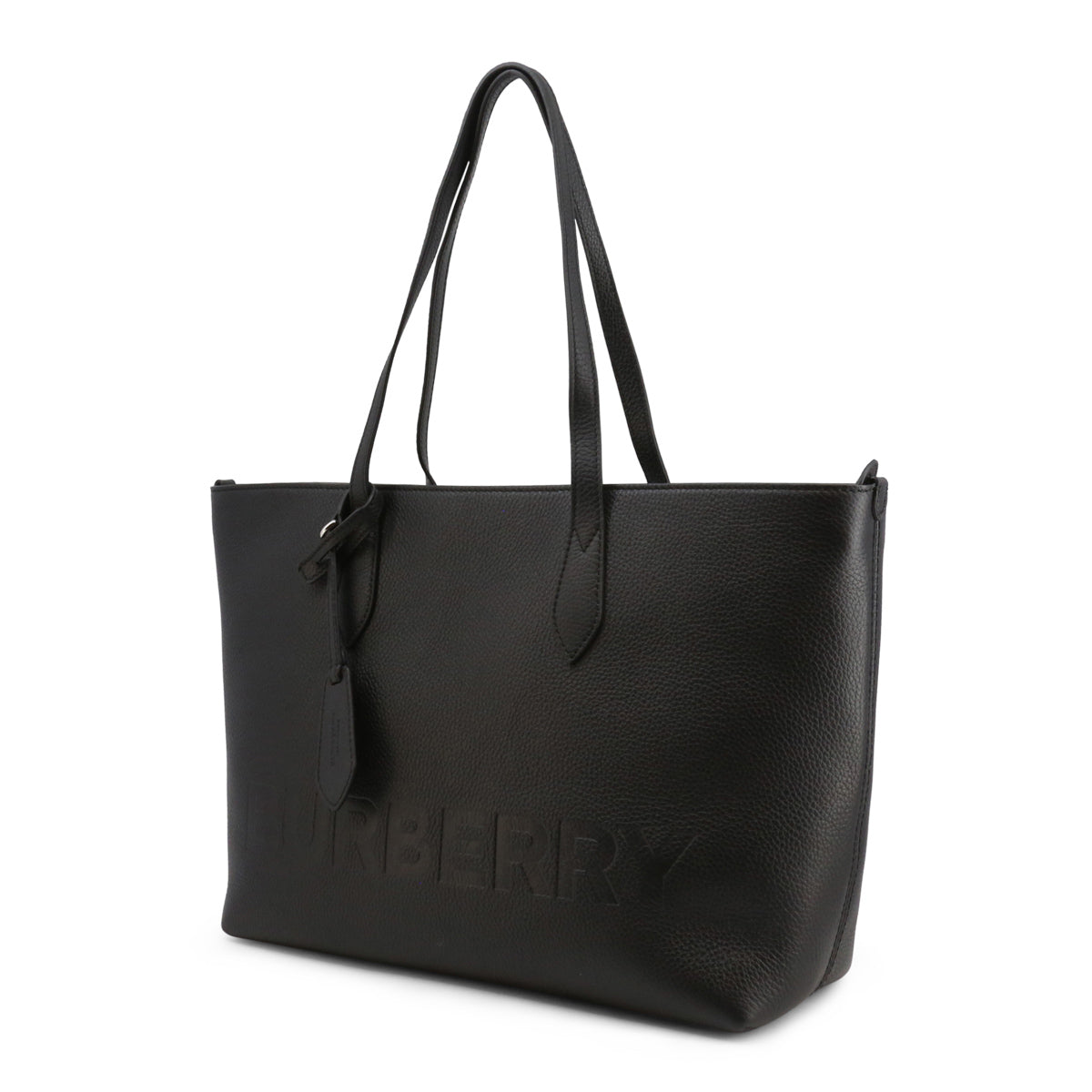 Burberry Leather Zip Fastening Shopping Bag with Lined Interior 'Black'