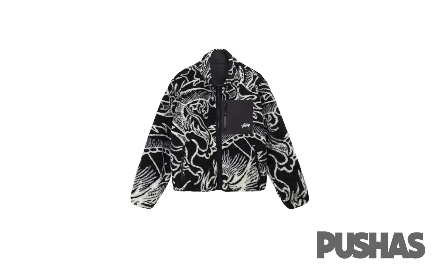 Stussy Dragon Sherpa Jacket 'Black'