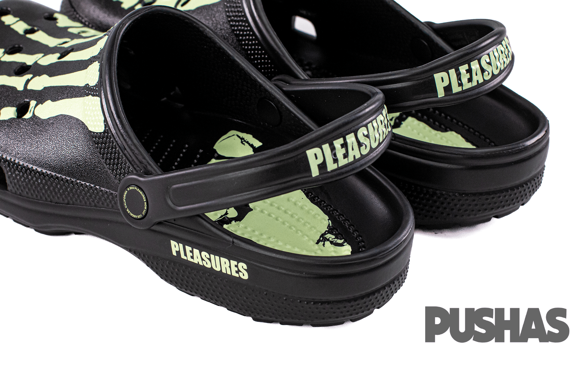 Classic Clog x Pleasures Skeleton 'Black Glow' (2022)