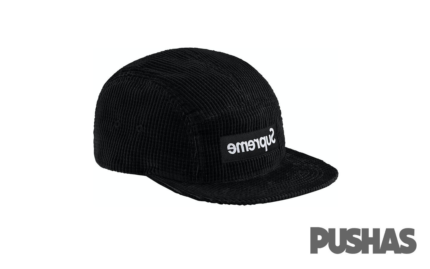 Supreme-Waffle-Corduroy-Camp-Cap-Black-2017