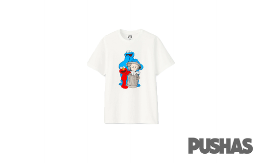 KAWS-x-Uniqlo-x-Sesame-Street-Companion-Trash-Can-Tee-White-2018