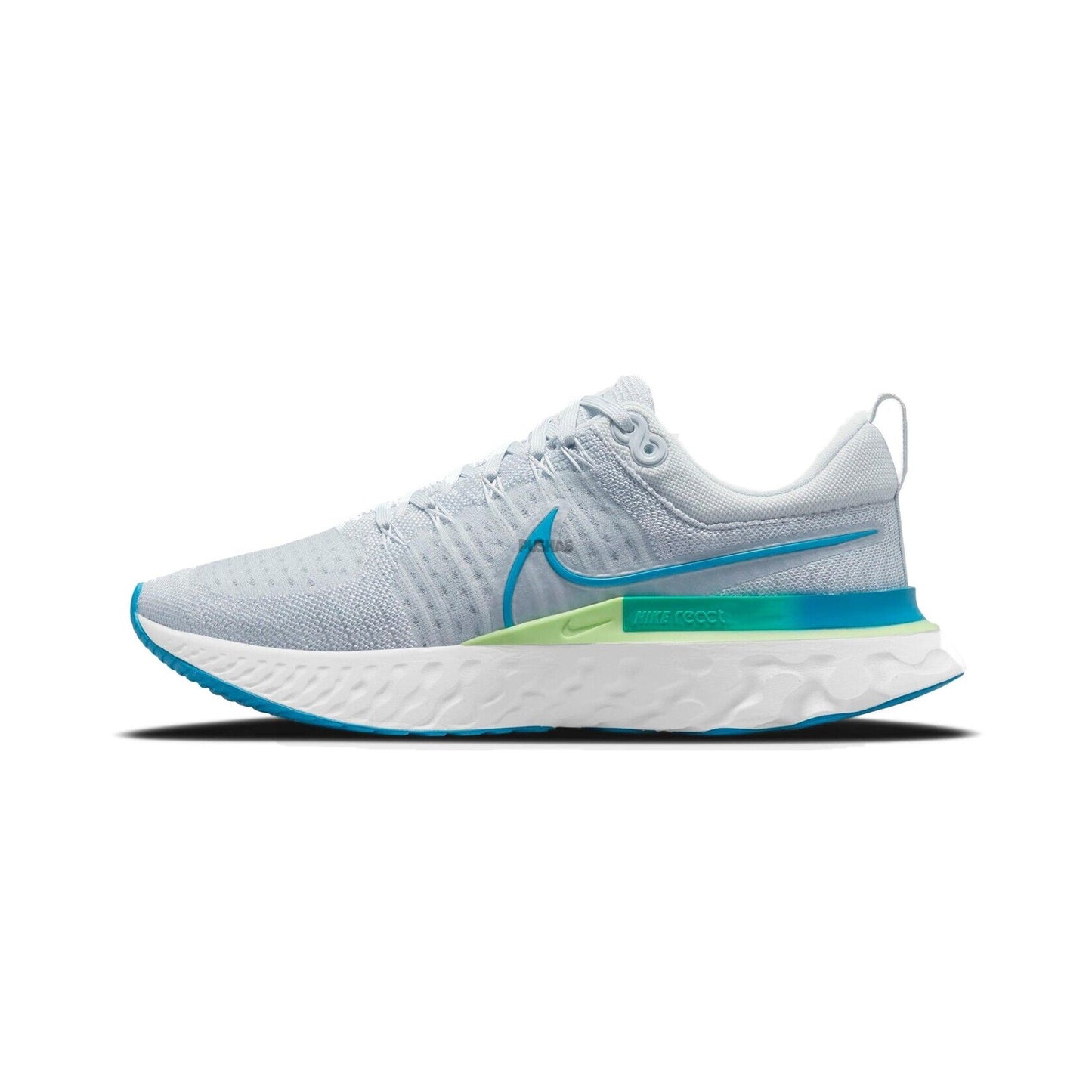 Nike React Infinity Run Flyknit 2 'Pure Platinum Emerald Laser Blue' (2021)