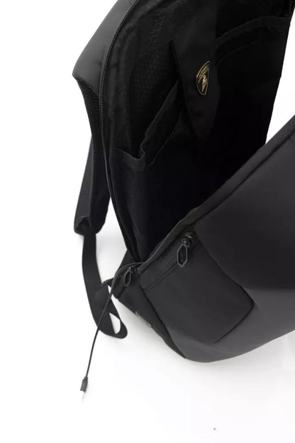 Automobili Lamborghini Nylon Zipper Closure Backpack 'Gray'