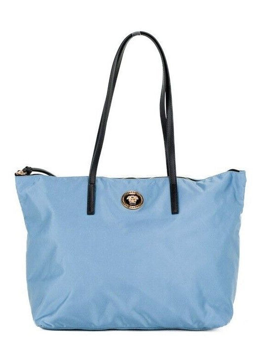 Versace Medusa Medium Nylon Leather Tote Bag 'Cornflower Blue'