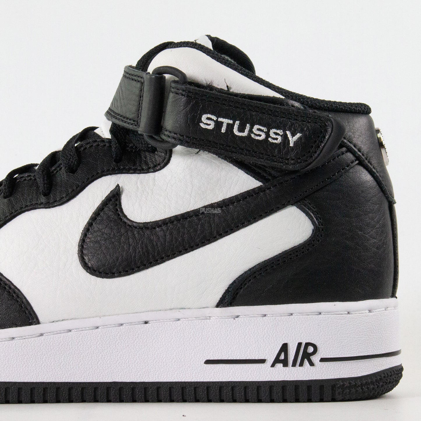 Nike Air Force 1 Mid Stussy 'Light Bone Black' (2022)