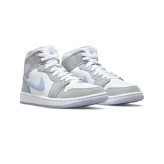 [Refurbished] Air Jordan 1 Mid 'Grey Blue Wolf Grey' Women's (2021)