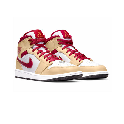 Air Jordan 1 Mid 'Beige White Red' (2022)