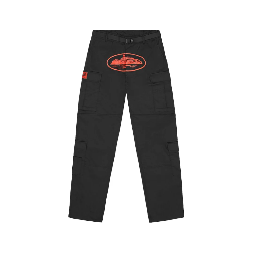 Corteiz Guerillaz Cargos 'Black / Red'