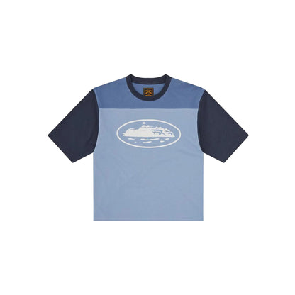 Corteiz Alcatraz Heavyweight Varsity Tee 'Blue'