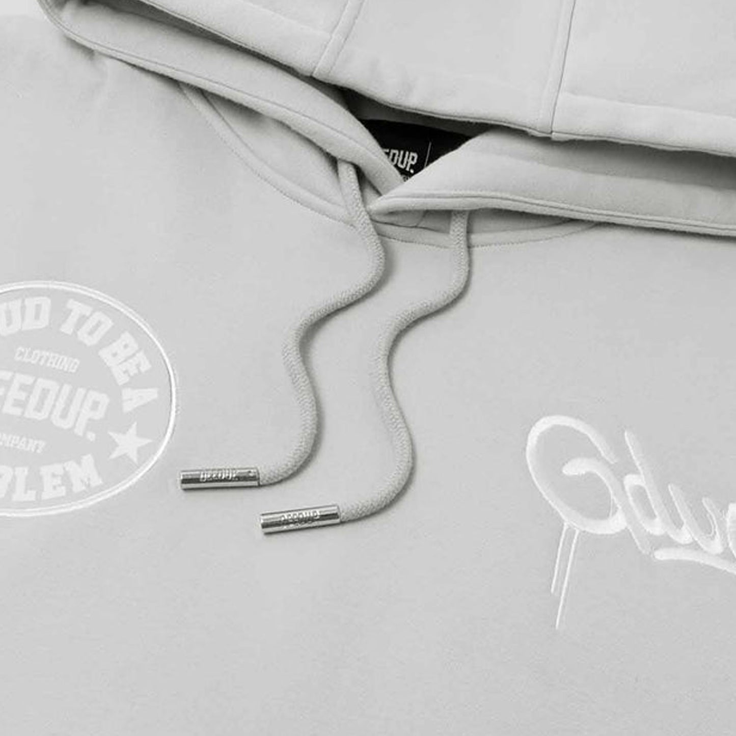 Geedup Proud To Be A Problem Hoodie 'Grey / White' (2024)