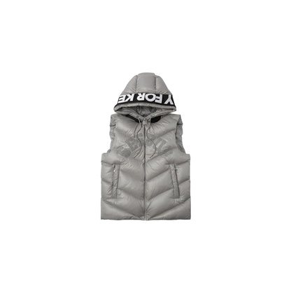 Geedup Play For Keeps Hooded Duck Down Vest 'Grey' (2024)