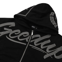 Geedup Multi-Logo Zip Jacket 'Black / Grey'