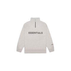 Fear of God Essentials Half Zip Pullover Sweater 'Oatmeal / Oatmeal Heather / Light Heather Oatmeal' (2021)