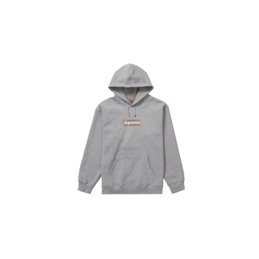 Supreme Burberry Box Logo Hooded Sweatshirt 'Heather Grey' (2022)