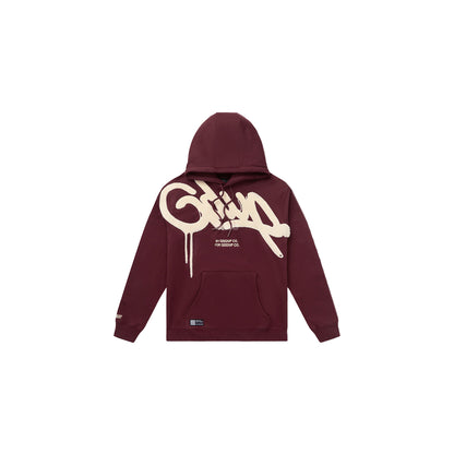 Geedup Handstyle Hoodie 'Maroon / Cream' (2024)