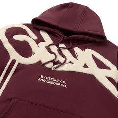 Geedup Handstyle Hoodie 'Maroon / Cream' (2024)