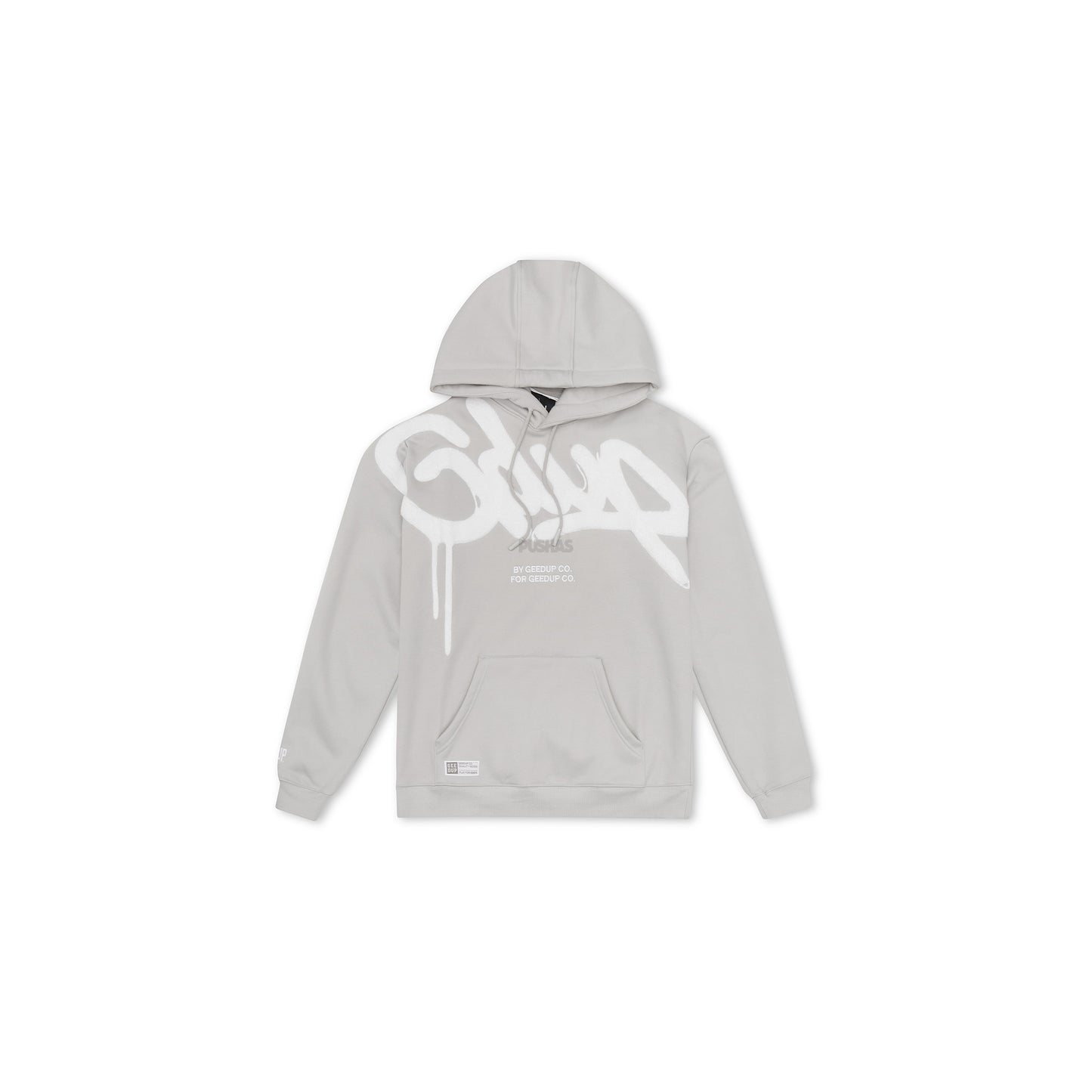 Geedup Handstyle Hoodie 'Grey White' (2022)