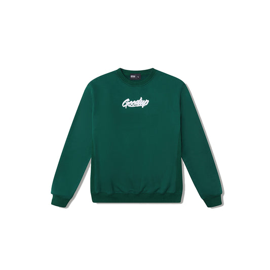 Geedup OS Script Crewneck 'Forest Green / White'