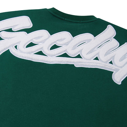 Geedup OS Script Crewneck 'Forest Green / White'