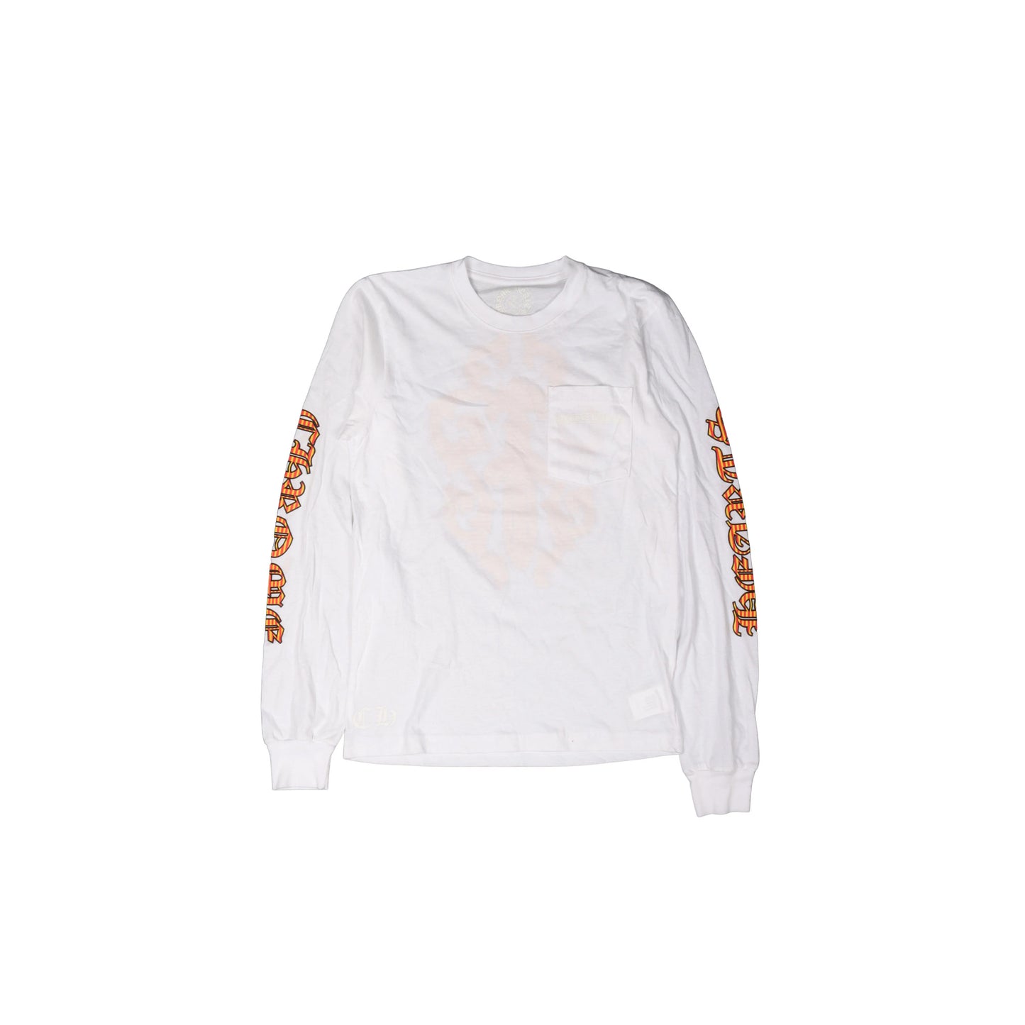 Chrome Hearts Long Sleeve Stripped Pocket T-Shirt 'White Yellow'