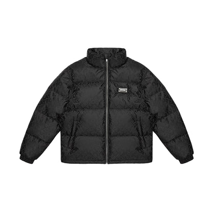 Geedup Play For Keeps Jacquard Puffer Jacket 'Black'