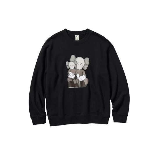 KAWS x Uniqlo Kids Longsleeve Sweatshirt 'Black' (2023)