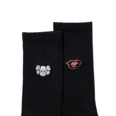 KAWS x Uniqlo Warhol 476519 Socks 'Black' (2024)