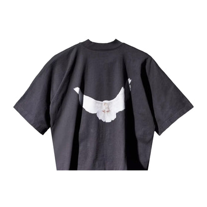 Yeezy Gap Engineered by Balenciaga Cropped Dove No Seam Tee 'Washed Black'