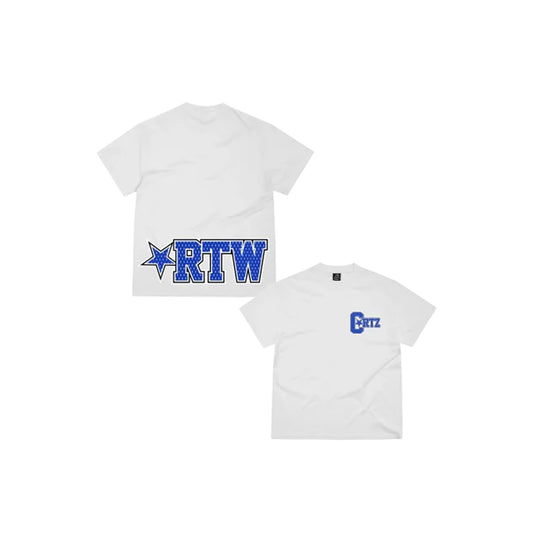 Corteiz Star Mesh Tee 'White Blue'