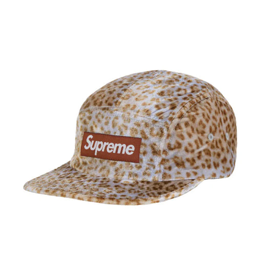 Supreme Leopard Velvet Camp Cap 'Tan' (2024)